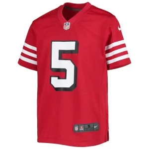 Trey lance san francisco 49ers nike youth game jersey Scarlet Yth M