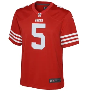 Trey lance san francisco 49ers nike youth game jersey Scarlet Yth M
