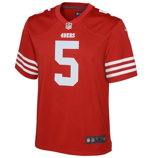 Trey lance san francisco 49ers nike youth game jersey Scarlet Yth M