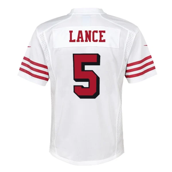 Trey lance san francisco 49ers nike youth game jersey White Yth L
