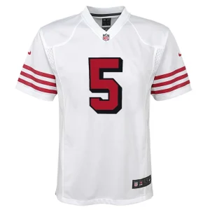 Trey lance san francisco 49ers nike youth game jersey White Yth M