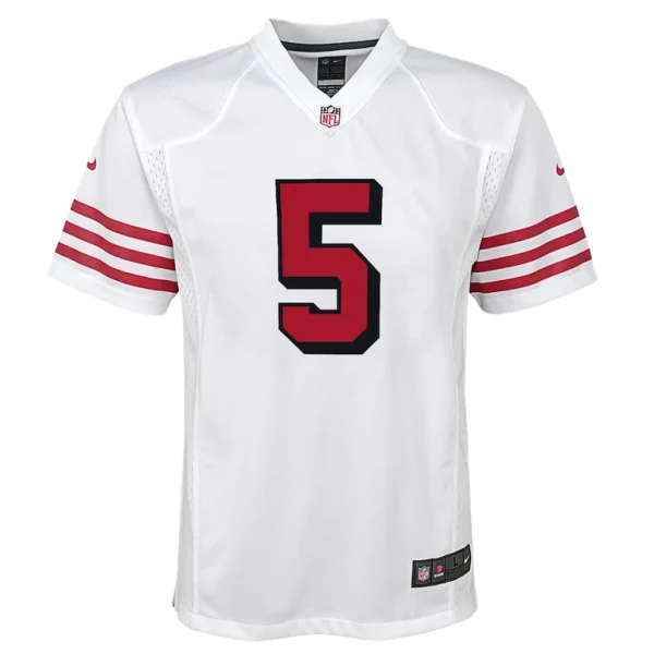 Trey lance san francisco 49ers nike youth game jersey White Yth M