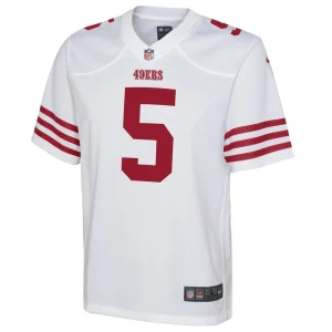 Trey lance san francisco 49ers nike youth game jersey White Yth M