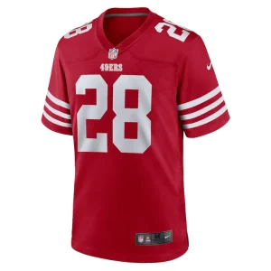 Trey sermon san francisco 49ers nike player game jersey Scarlet M
