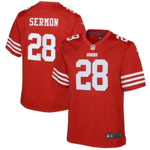 Trey sermon san francisco 49ers nike youth game jersey Scarlet