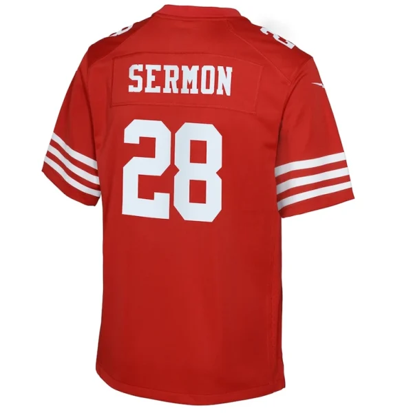 Trey sermon san francisco 49ers nike youth game jersey Scarlet Yth L