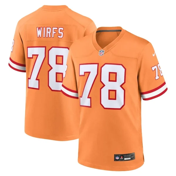 Tristan wirfs tampa bay buccaneers nike throwback game jersey Orange