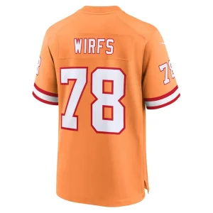 Tristan wirfs tampa bay buccaneers nike throwback game jersey Orange L