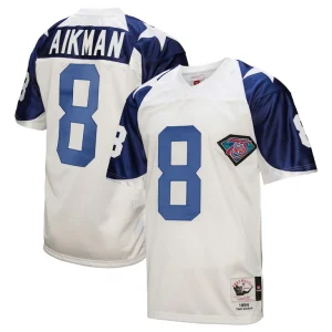 Troy aikman dallas cowboys 1994 mitchell ness authentic throwback retired player jersey White