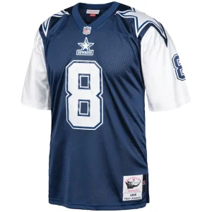 Troy aikman dallas cowboys 1995 mitchell ness authentic throwback retired player jersey Navy 40