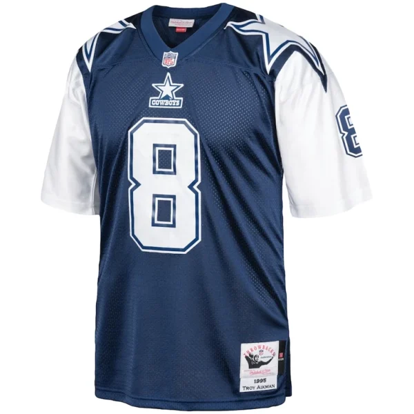 Troy aikman dallas cowboys 1995 mitchell ness authentic throwback retired player jersey Navy 40
