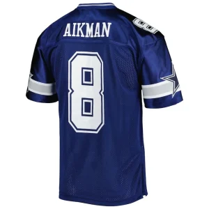 Troy aikman dallas cowboys 1996 mitchell ness authentic throwback retired player jersey Navy 44
