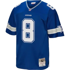 Troy aikman dallas cowboys mitchell ness legacy replica jersey Royal M