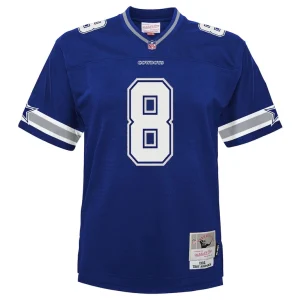 Troy aikman dallas cowboys mitchell ness toddler 1996 retired legacy jersey Navy 3T