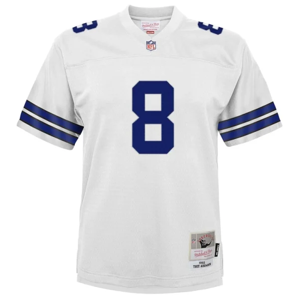 Troy aikman dallas cowboys mitchell ness youth 1992 legacy jersey White Yth M