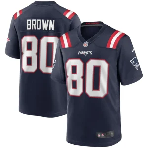 Troy brown new england patriots nike game retired player jersey Navy