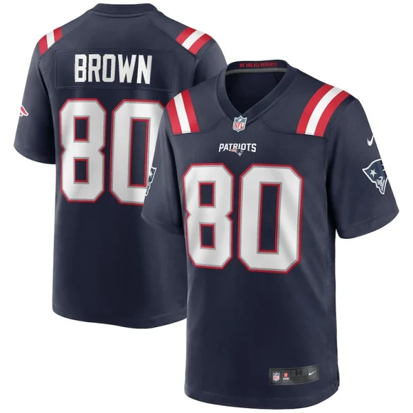 Troy brown new england patriots nike game retired player jersey Navy