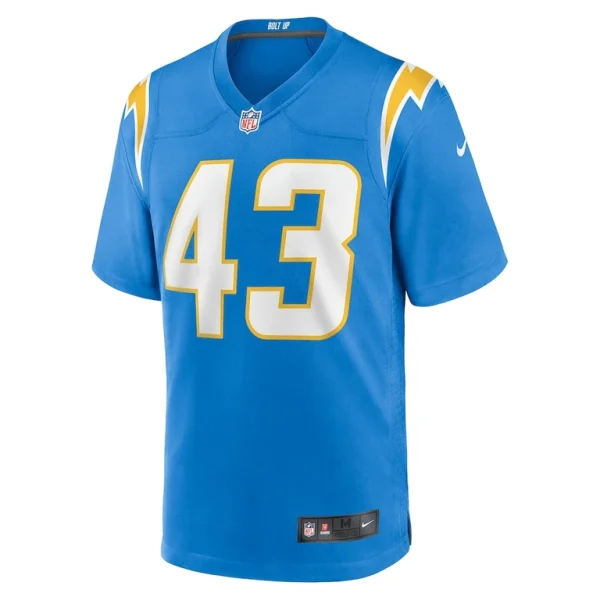 Troy dye los angeles chargers nike game jersey Powder blue M