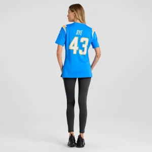 Troy dye los angeles chargers nike womens game jersey Powder blue 2XL