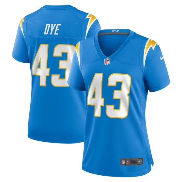 Troy dye los angeles chargers nike womens game jersey Powder blue