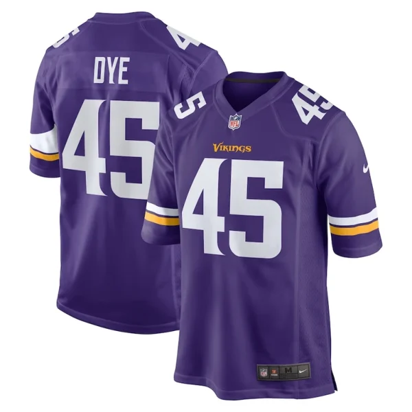 Troy dye minnesota vikings nike game jersey Purple