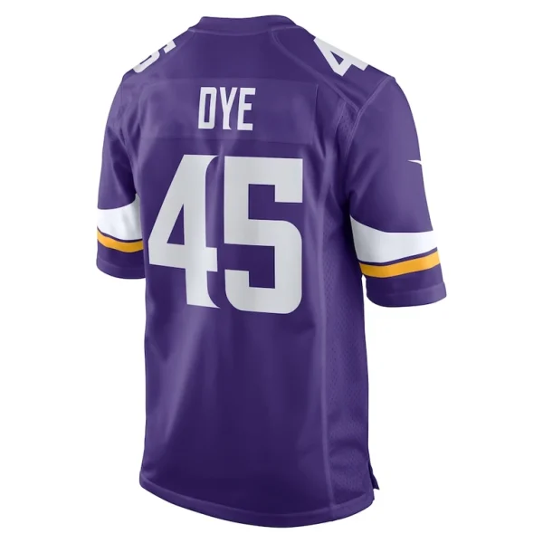 Troy dye minnesota vikings nike game jersey Purple L