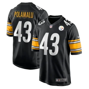 Troy polamalu pittsburgh steelers nike retired player game jersey Black