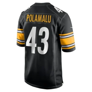 Troy polamalu pittsburgh steelers nike retired player game jersey Black L