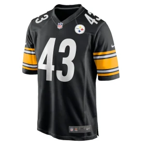 Troy polamalu pittsburgh steelers nike retired player game jersey Black M