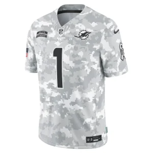 Tua tagovailoa miami dolphins nike 2024 salute to service limited jersey Arctic camo M