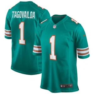 Tua tagovailoa miami dolphins nike alternate game jersey Aqua