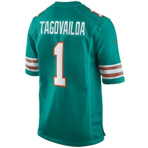 Tua tagovailoa miami dolphins nike alternate game jersey Aqua L