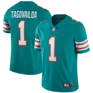 Tua tagovailoa miami dolphins nike alternate vapor limited jersey Aqua