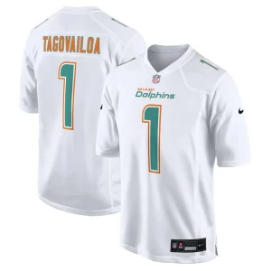 Tua tagovailoa miami dolphins nike fashion game jersey White
