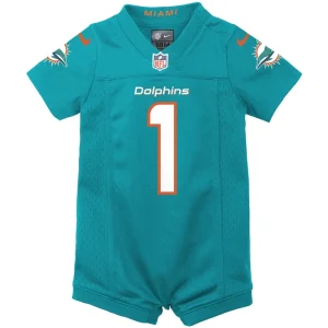 Tua tagovailoa miami dolphins nike newborn infant game romper jersey Aqua 3 6 MO