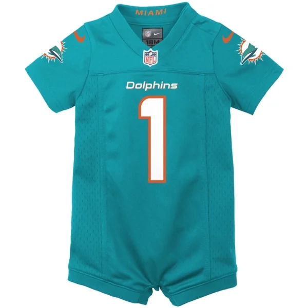 Tua tagovailoa miami dolphins nike newborn infant game romper jersey Aqua 3 6 MO