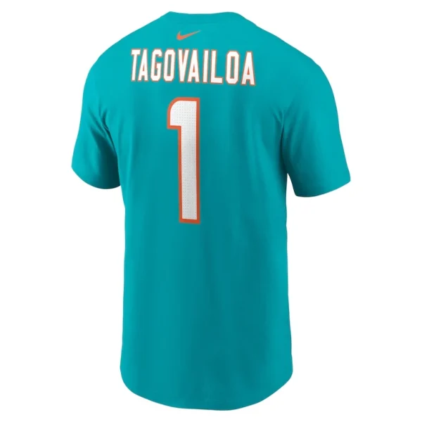 Tua tagovailoa miami dolphins nike player name number t shirt Aqua L