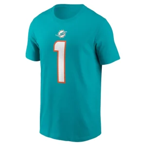 Tua tagovailoa miami dolphins nike player name number t shirt Aqua M