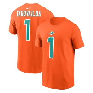 Tua tagovailoa miami dolphins nike player name number t shirt Orange