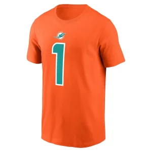 Tua tagovailoa miami dolphins nike player name number t shirt Orange M