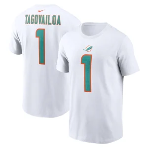 Tua tagovailoa miami dolphins nike player name number t shirt White