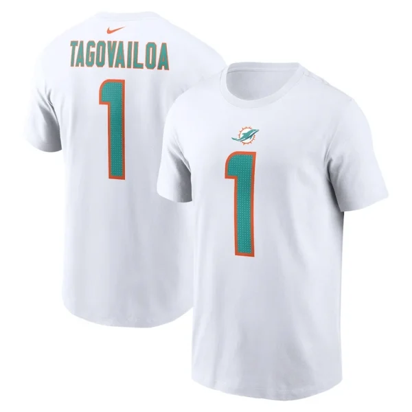 Tua tagovailoa miami dolphins nike player name number t shirt White
