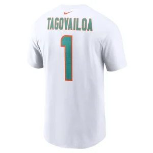 Tua tagovailoa miami dolphins nike player name number t shirt White L