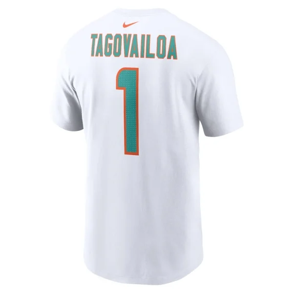 Tua tagovailoa miami dolphins nike player name number t shirt White L