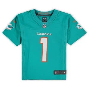 Tua tagovailoa miami dolphins nike preschool game jersey Aqua 56