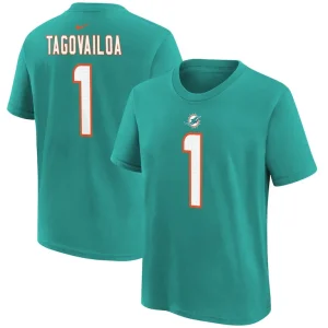 Tua tagovailoa miami dolphins nike preschool player name number t shirt Aqua