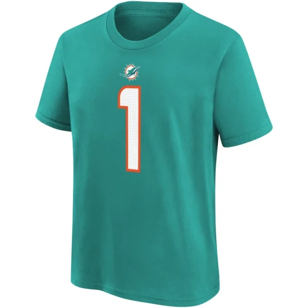 Tua tagovailoa miami dolphins nike preschool player name number t shirt Aqua 56
