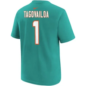 Tua tagovailoa miami dolphins nike preschool player name number t shirt Aqua 7