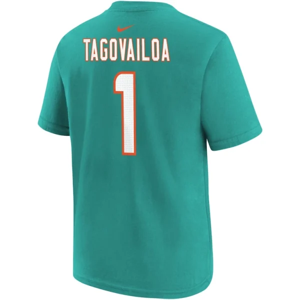 Tua tagovailoa miami dolphins nike preschool player name number t shirt Aqua 7