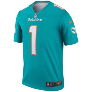 Tua tagovailoa miami dolphins nike team legend player performance top Aqua M